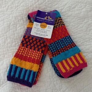 Solmate Socks mismatched Vibrant Women's Casual Socks,  XL, unisex. size 11-14